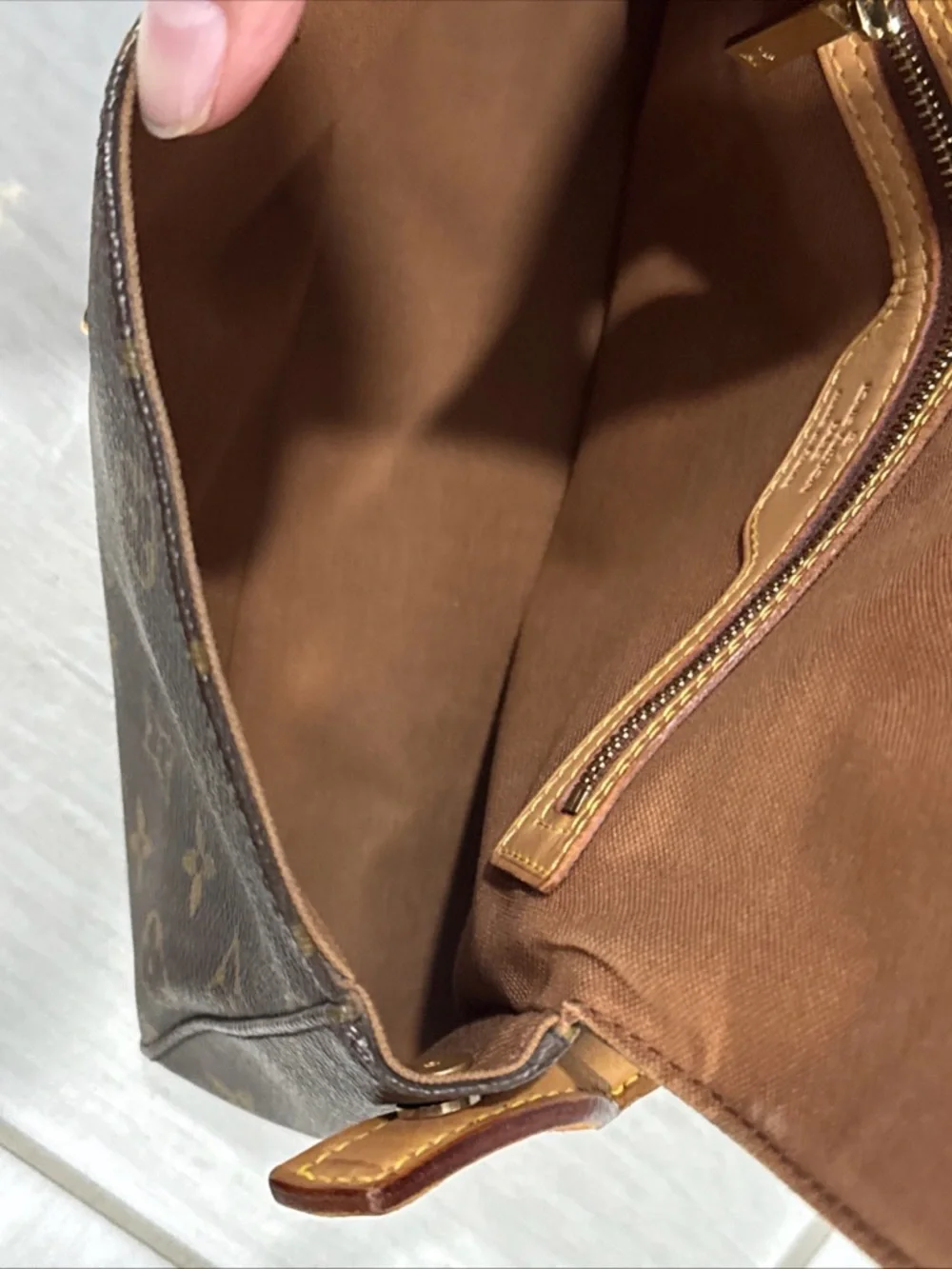Louis Vuitton Vintage Monogram Flap Shoulder Bag Brown LV 2001 France